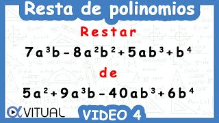 Resta de Polinomios  Video 4 de 10 [upl. by Johppa]