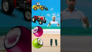 green  red cut coconut rounding to jcb tractor Toto amp bus new viral video 😎😆 [upl. by Niwroc]