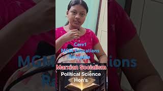 What is Marxian Socialismpolitical Science HonsCore1Semester 1 [upl. by Laeira16]