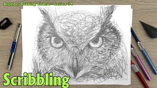 Scribble Art Drawing Tutorial  Drawing for Beginners Course Lesson 14 [upl. by Liris117]