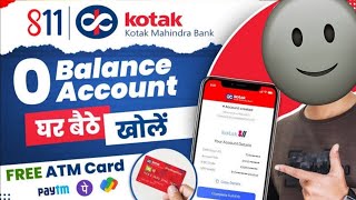 Kotak Mahindra Bank Account Open Zero Balance Kotak811 Savings Account Opening Online [upl. by Yerhpmuh964]