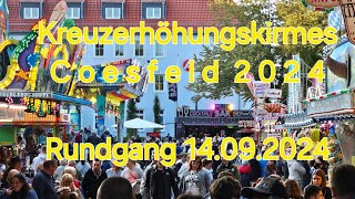 Kreuzerhöhungskirmes Coesfeld 2024 Rundgang 14092024 [upl. by Annauqahs549]