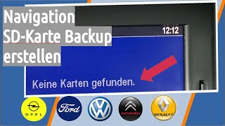 Sicherheitskopie SDKarte für Renault Laguna III und andere Modelle erstellen [upl. by Nairda]