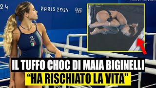 PAURA ALLE OLIMPIADI LA TUFFATRICE ITALIANA RISCHIA LA VITA SFIORANDO CON LA TESTA IL TRAMPOLINO [upl. by Assenaj]