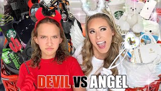 DEVIL 👹⛓🖤 VS ANGEL 😇✨🤍 TARGET SHOPPING CHALLENGE [upl. by Nerhe999]