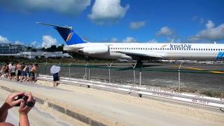 InselAir takeoff at St Maarten [upl. by Racklin]