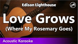 Edison Lighthouse  Love Grows karaoke acoustic [upl. by Oecam]