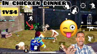 1VS4 in chicken dinner 🍽️😂🤣 bgmi my new gam play op video PARAGGAMING [upl. by Roseanna]