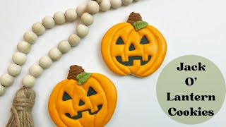 How To Decorate JackOLantern Sugar Cookies For Halloween [upl. by Evans]