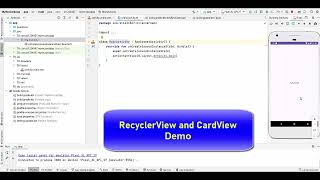 RecyclerView and CardView [upl. by Ecirtel]