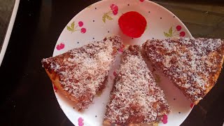 Lamington cake in kadai  Eggless cake with out oven  Cake recipe [upl. by Ramah]