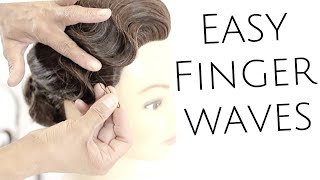 Vintage Finger Wave Tutorial  Learn how to style classic 1920s flapper style vintage waves [upl. by Mareah]