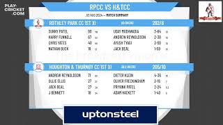 Rothley Park CC 1st XI v Houghton amp Thurnby CC 1st XI [upl. by Annavoig635]