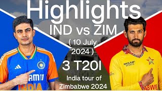 ind vs zim 3rd t20 highlights 2024  india vs zimbabwe 3rd t20 highlights 2024  IND vs ZIM 2024 [upl. by Assetan411]