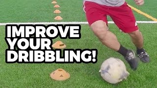 Individual Soccer Cone Dribbling Drills [upl. by Enelrae]