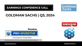 Goldman Sachs  Q3 2024  International  Earnings Conference Call  ProInvestor AI [upl. by Eeramit592]