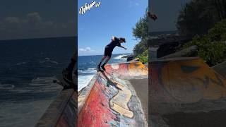 Big Island spot check  Kehena DIY skatespots diy bigisland skateboarding graffiti pickleball [upl. by Aihseym]