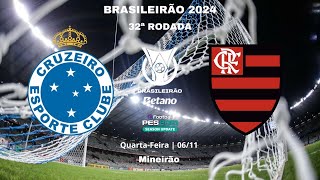 CRUZEIRO x FLAMENGO  BRASILEIRÃO 2024  32ª RODADA  Gameplay PES2021 [upl. by Armillda]