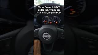 VERSA SENSE 16 CVT MELHOR CUSTO BENEFÍCIO PARA PCD [upl. by Etirugram937]