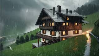 Serene Rainfall in the Swiss Hills Cozy Sounds for Deep Relaxation [upl. by Ahsikel]