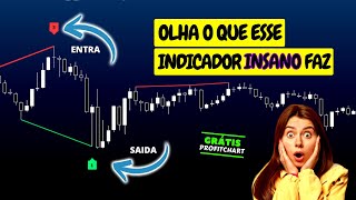 Indicador GRÁTIS Com Acertos ABSURDOS Para Dólar Índice Ações Profitchart [upl. by Zohara]