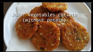 Jowar vegetables cultlate  no potato  Instant breakfast  dinner recipe veg Indian  jowar recipes [upl. by Suirad]