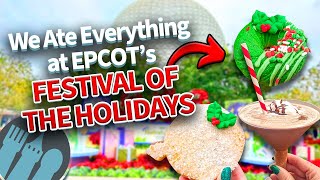 We Ate EVERYTHING at EPCOTs Festival of the Holidays [upl. by Leeth]