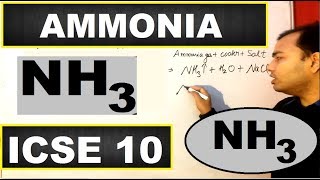 Ammonia  Ammonia ICSE 10 CHEMISTRY  Preparation and Properties of Ammonia  10 ICSE [upl. by Matthaus]