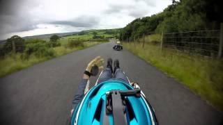 Tregaron Freeride 2015  First attempt at street Luge [upl. by Hewet]