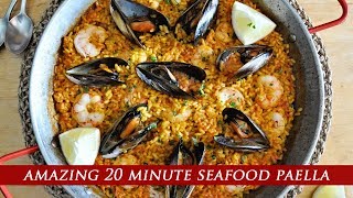 The most AMAZING 20 MINUTE Seafood Paella [upl. by Danby]