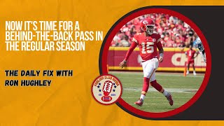 Will Patrick Mahomes pull a behindtheback pass in the regular season [upl. by Eninej]