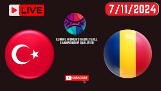 Turkey Vs Romania Women Live Basketball Score  Europe Women’s Basketball Championship Qualifier [upl. by Llerdnek601]