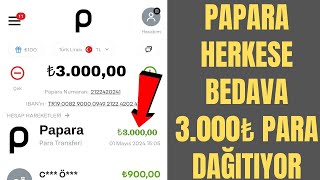 PAPARA HERKESE 5000₺ PARA DAĞITIYOR  İnternetten Para Kazanma  bedava para kazanma [upl. by Kcirreg]