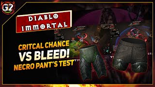 Critical Chance Vs Bleed Effect  Necromancer PANTs TEST  Malice Vs Hemorrhaging  Diablo Immortal [upl. by Jean-Claude]