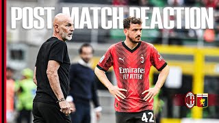 Coach Pioli and Alessandro Florenzi  Postmatch reactions  AC Milan v Genoa [upl. by Shelli519]