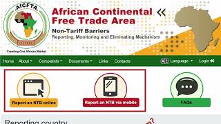 AfCFTA nontariff barriers online tool  UNCTAD [upl. by Venetis]