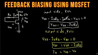 Feedback biasing using MOSFET [upl. by Netsud]