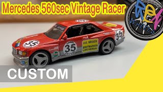 Hot Wheels Cutstom  Mercedes 560SEC Vintage Racer [upl. by Rayle569]