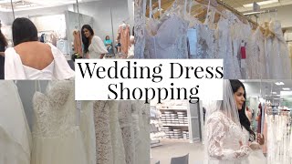 Wedding Dress Shopping at Davids Bridal  ALL UNDER 1k Trying 5 dresses amp loving all of them [upl. by Rives]