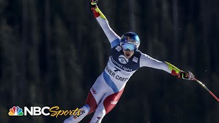 Odermatt nearly falls recovers then wins SuperG in Beaver Creek  NBC Sports [upl. by Adnala]