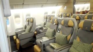 ALITALIA B777 NEW CABIN SEATS 2016 [upl. by Akitan]