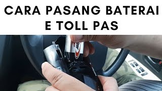 Cara memasang Baterai pada alat Mandiri E Toll Pass  On Board Unit  OBU  amp cara memasang di mobil [upl. by Eustache]