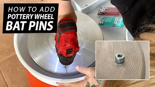 How to add bat pins to a pottery wheel  Drill your own bat pin holes [upl. by Liberati]