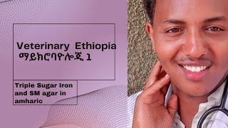 Veterinary microbiology 1 in amharic Triple sugar and SM agar veterinary ethiopia [upl. by Namien]