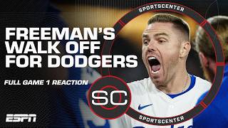 FULL REACTION to Freddie Freemans walkoff amp the Dodgers Game 1 win vs the Yankees  SportsCenter [upl. by Padriac307]