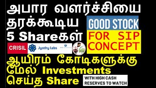 அபார வளர்ச்சியை தரக்கூடிய 5 Shareகள்  Crisil Share analysis  jyothy labs share  pvrinox share [upl. by Giustina]