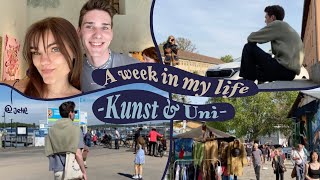 A week in my life Uni Kunstausstellung Arbeiten  Weekly Vlog 01 [upl. by Rogozen]