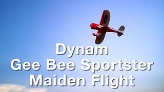 Maiden flight of my 1270mm Dynam Gee Bee Sportster [upl. by Lester]