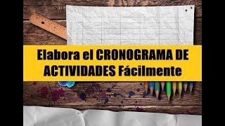 CÓMO HACER UN CRONOGRAMA DE ACTIVIDADES EN WORD [upl. by Anirbaz863]