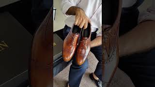 Displaying Classic Semi Brogue Oxford Shoes  Handmade Leather Shoes by WELTMAN [upl. by Uhej818]